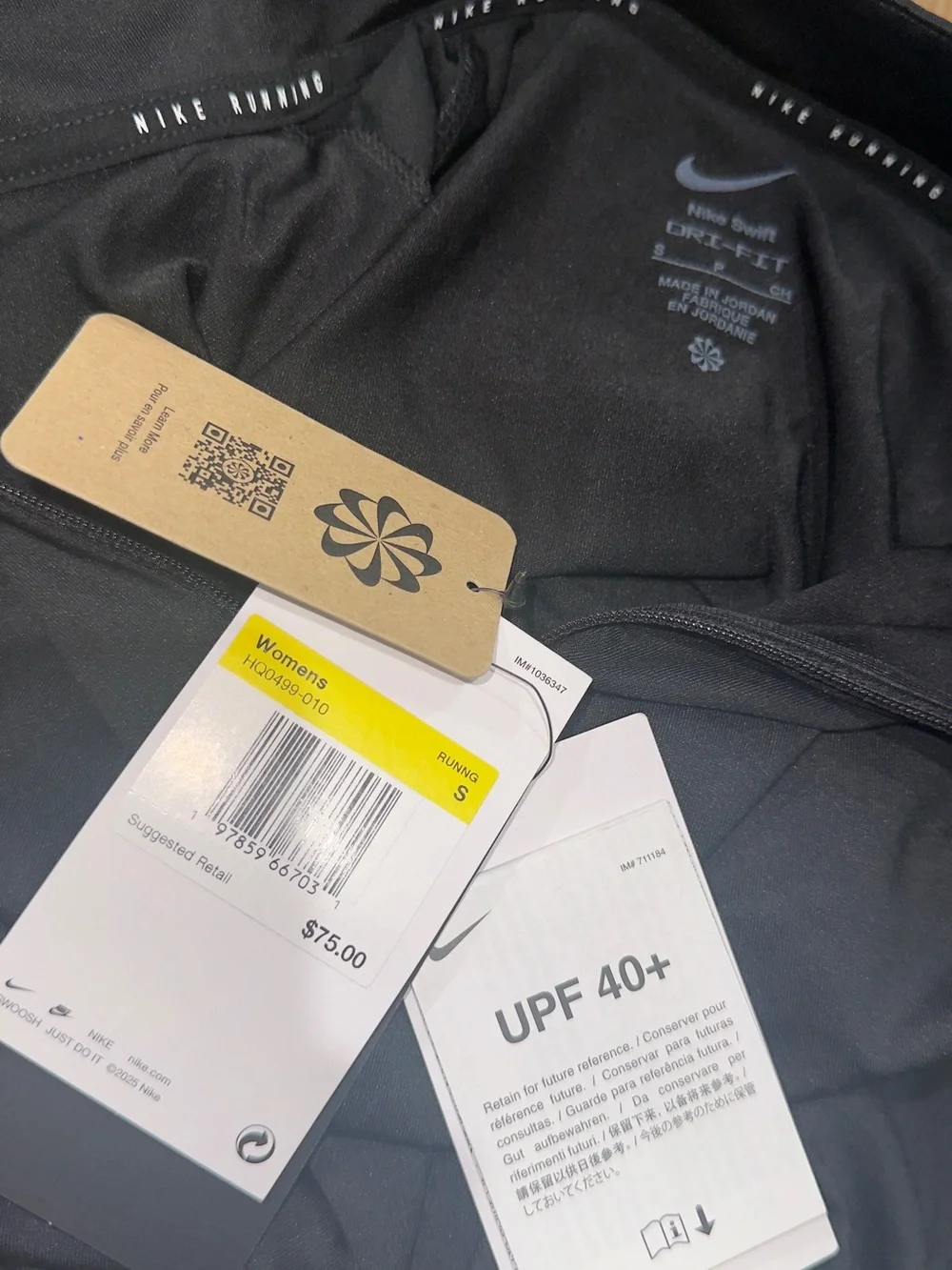 Nike Women's Swift Dri-FIT UV 1/4-Zip Running Top Size S NWT